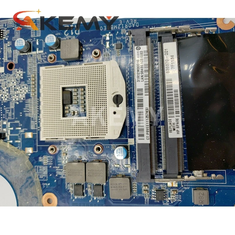 

636370-001 640226-001 for HP G4 G4-1000 G6 G7 laptop motherboard HM55 DA0R12MB6E0 DDR3 free cpu