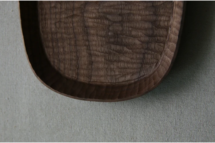 

zq Handmade Cherrywood Solid Wood Whole Wood Handmade Carved Tea Tray Tray Household Plate