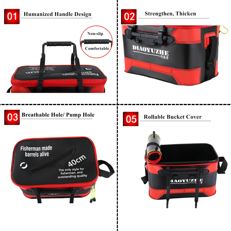 Складная Рыболовная Сумка-ведро водонепроницаемая Улучшенная сумка для снастей