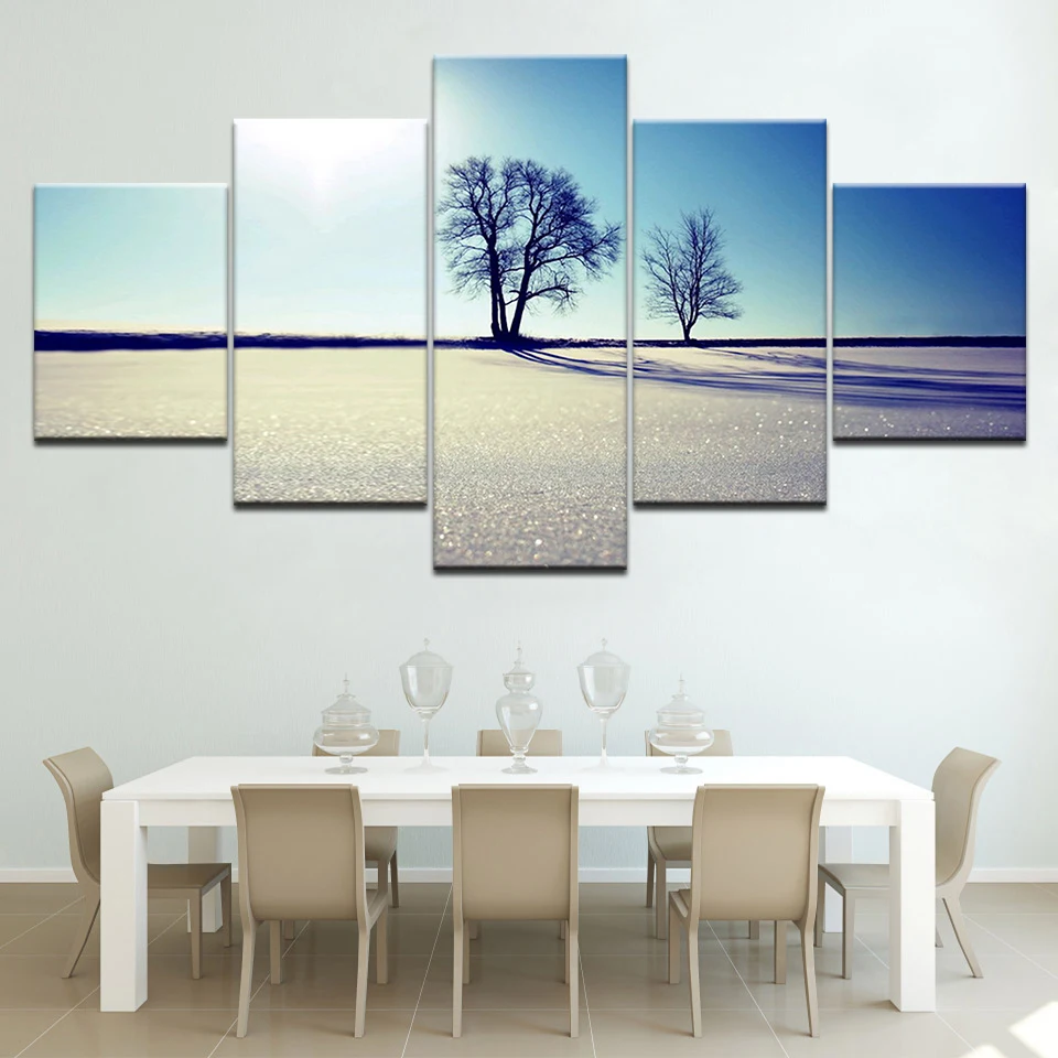 Картина на холсте винтажная Настенная картина с рамкой печатная 5 панелей постер