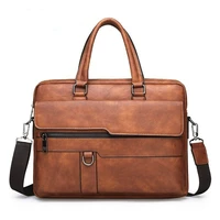 gagacia orange men briefcase bags business leather shoulder messenger bags male work handbag for macbook hp dell acer laptop bag