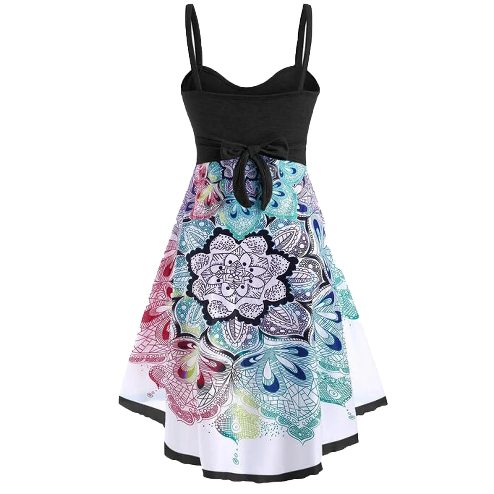 2021 Новое модное Женское Повседневное Платье-майка без рукавов с принтом женские
