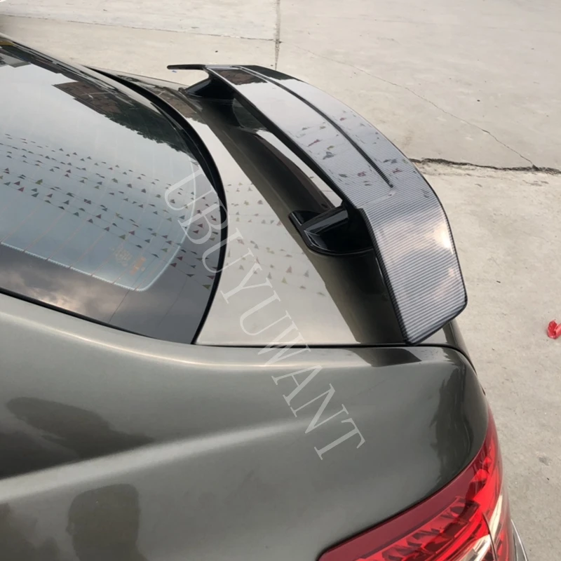 Fake Carbon Fiber Спойлер для Lincoln MKZ /15/16/17/18/, АБС-пластик, автомобильный спойлер заднего крыла, спойлер для багажника, спортивный универсальный спойлер Для Седана с подсветкой - Цвет: Fake Carbon Fiber