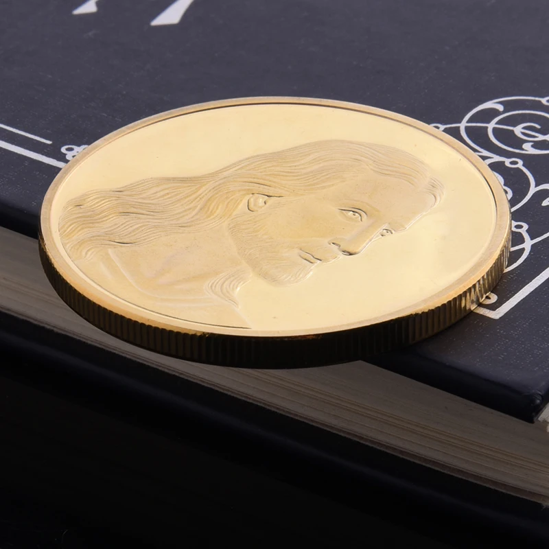 Jesus Christ Gold Plated Commemorative Coin Collectible Gift Bit coins Historical Memorabilia European Style Decorative | Дом и сад