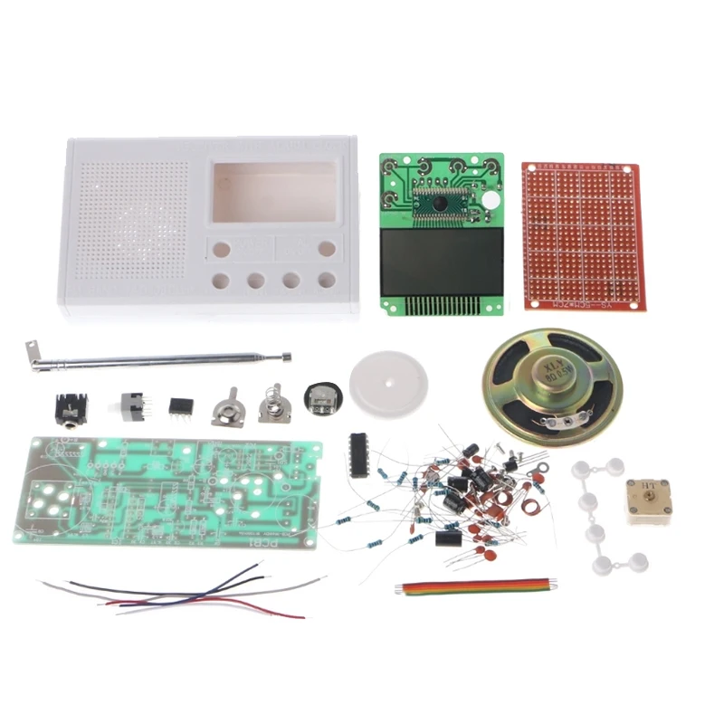 Набор сделай сам с ЖК дисплеем и FM радио электронный Обучающий набор частотный