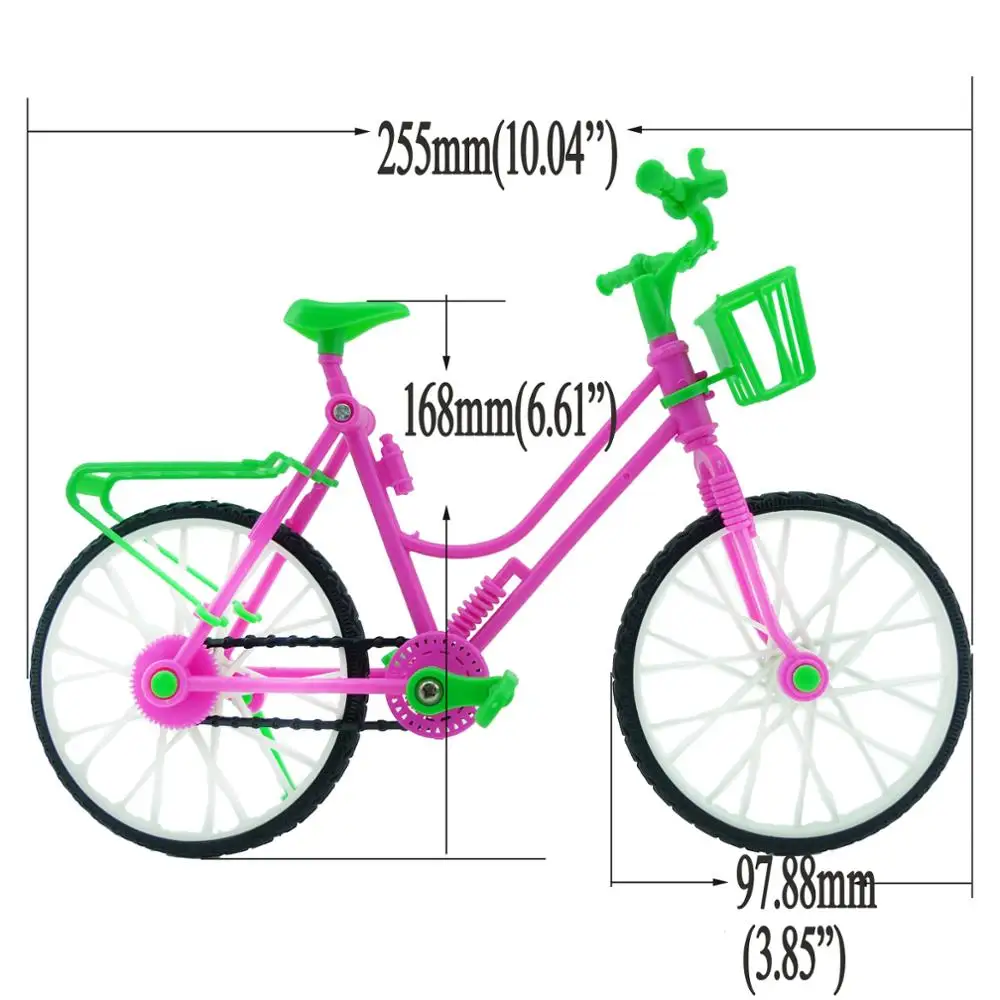 1 шт мини розового и зеленого цветов Пластиковые велосипедов Съемная велосипед