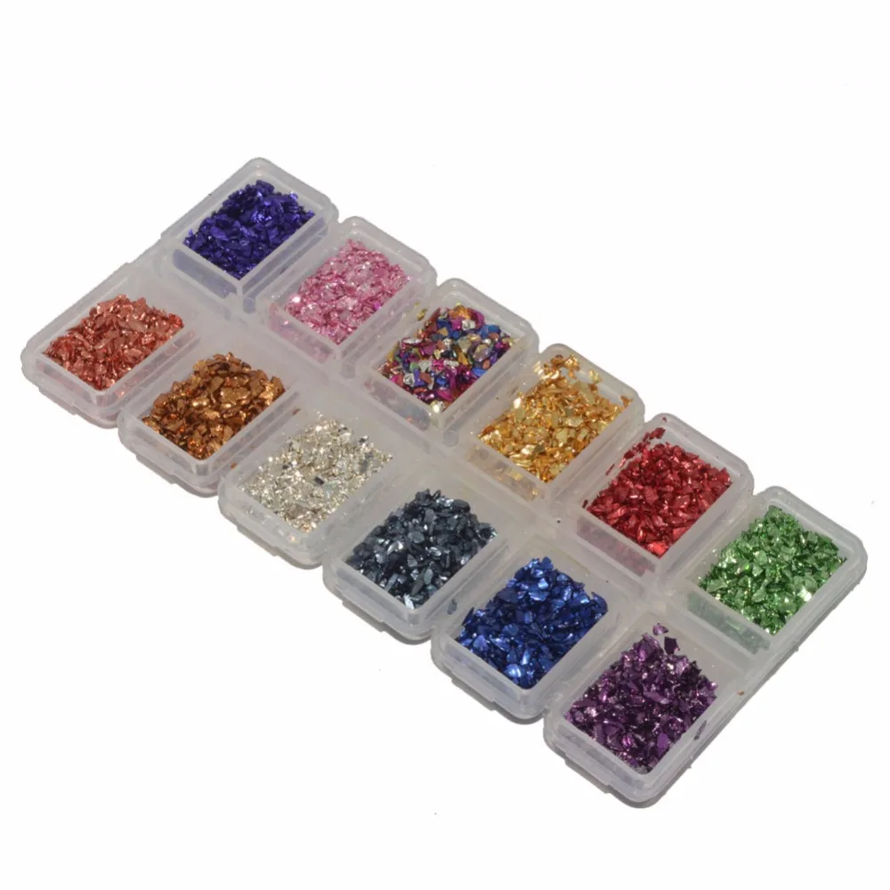 

Multi Color Glass Crushed Nail Stone Irregular Gravel Rhinestones For Nail Art Manicure Crafts Decoration Accessory