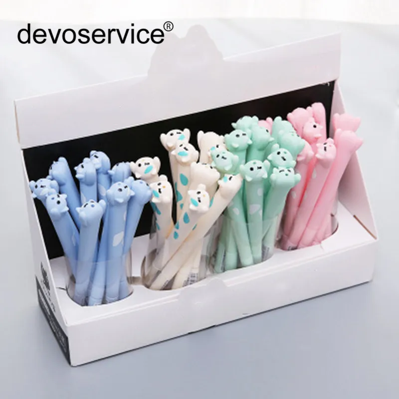 3 шт. гелевые ручки с мультяшным котом канцелярские милые кавайные животные