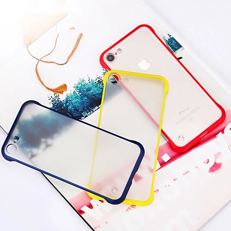 Прозрачный матовый роскошный противоударный чехол для телефона iPhone X XR Xs Max