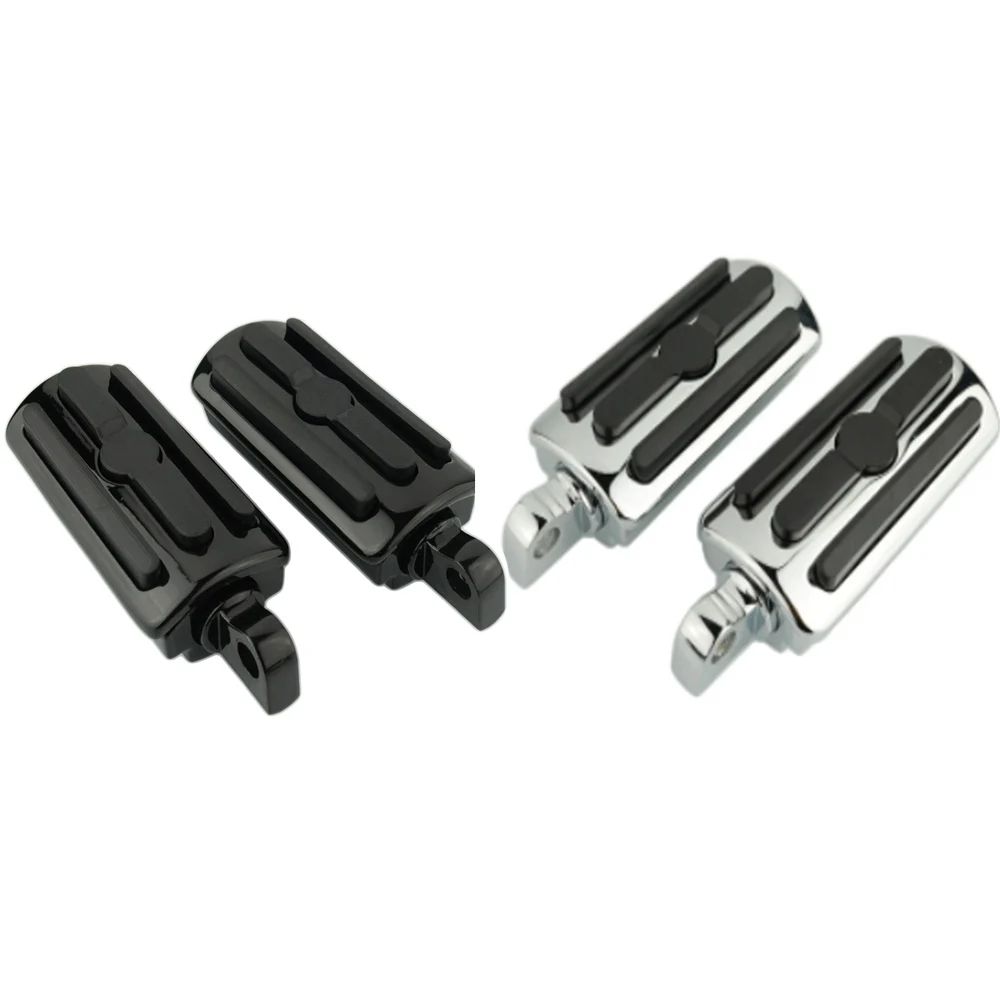 Черная хромированная мотоциклетная CNC алюминиевая 10 мм Штекерная подножка