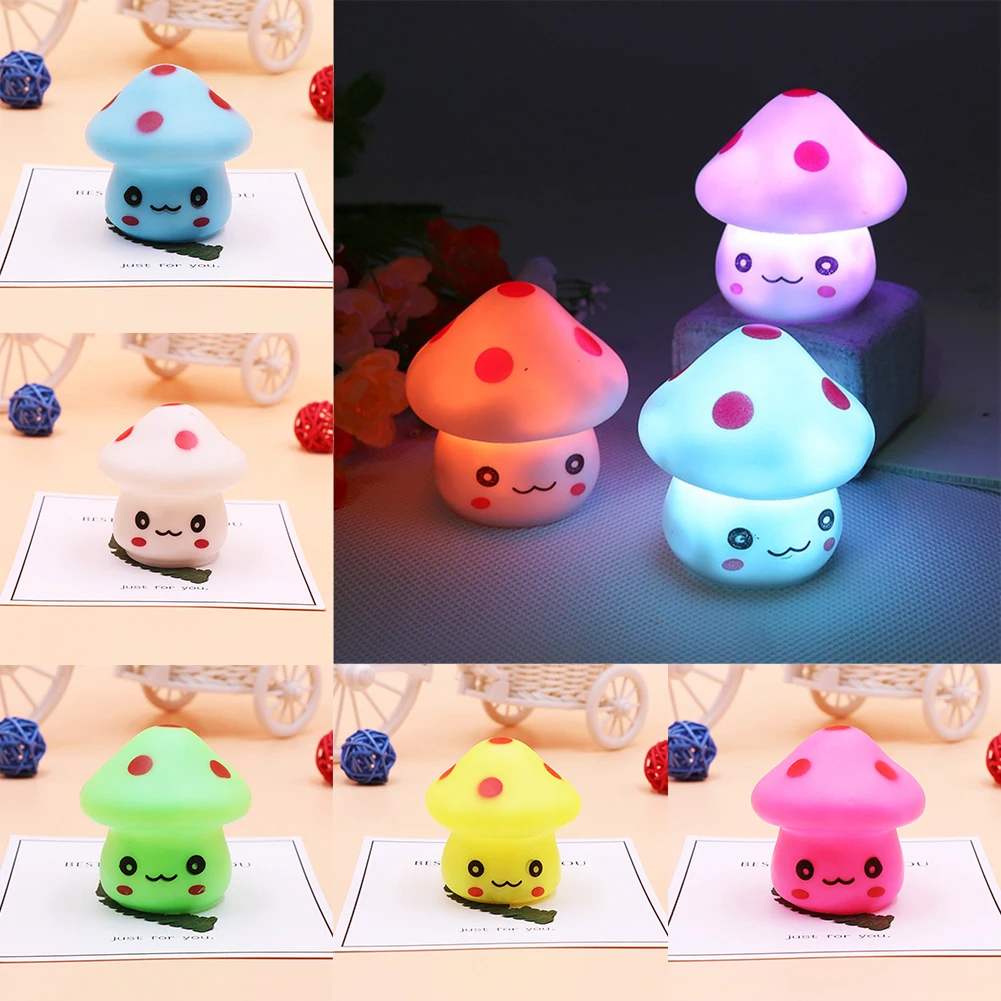 Светодиодный ночник с изменением цвета грибов энергосберегающий прочный