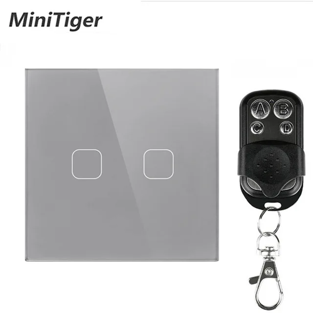 Minitiger ЕС/Великобритания стандарт серый Умный дом беспроводной выключатель света