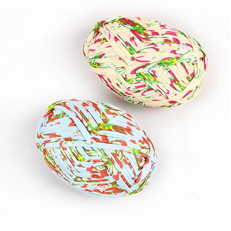 100 г/шарик Толстая цветная полоса из окрашенной ткани в разрезы нить для