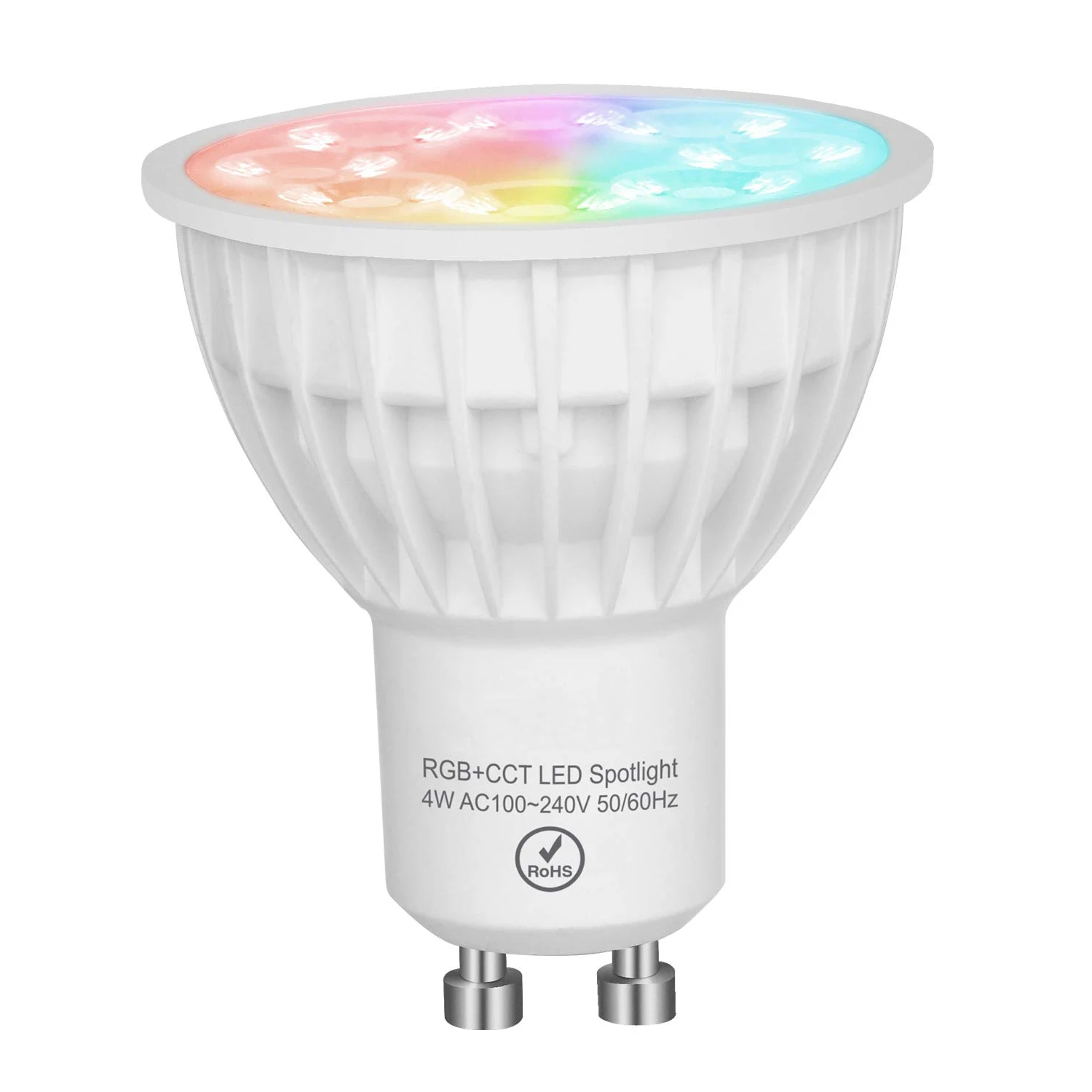 Новая стандартная Светодиодная лампа GU10 4 Вт RGB + CCT лампы для украшения помещений
