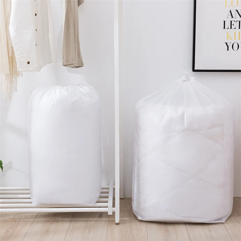 

Drawstring Storage Bag Organizer Moisture-proof Dustproof Quilt Finishing Bag Closet Organizer Clothing Storage Finishing 1pcs