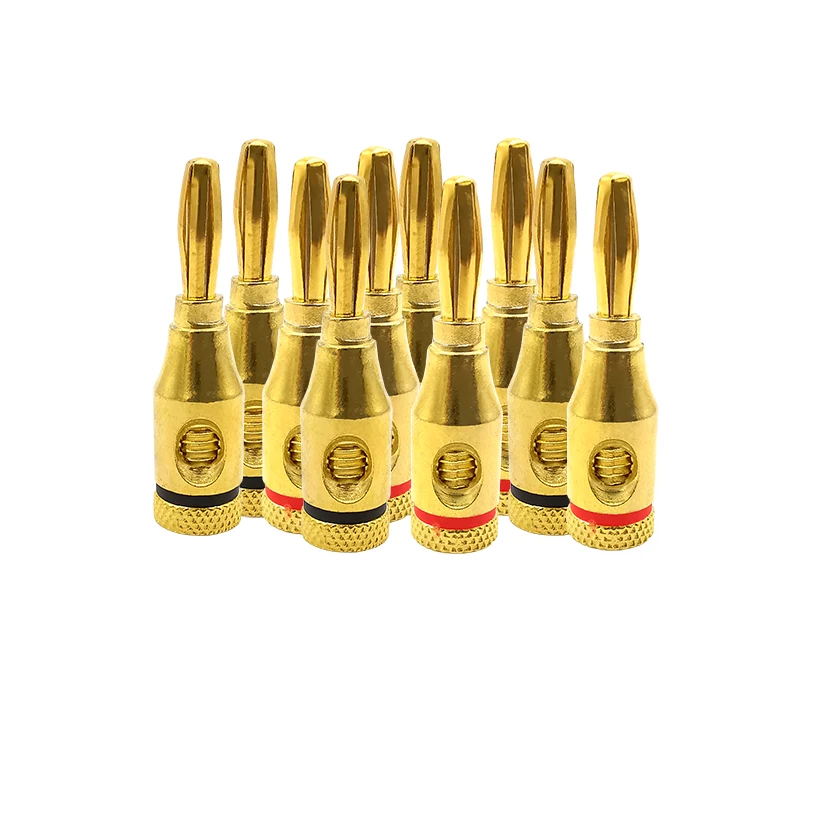 4 мм черный красный позолоченный кабель провод разъем типа &quotбанан&quot для