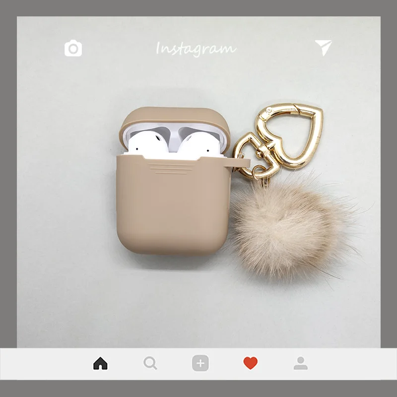 Чехол для Apple AirPods милый чехол беспроводных наушников Airpods силиконовый защитный