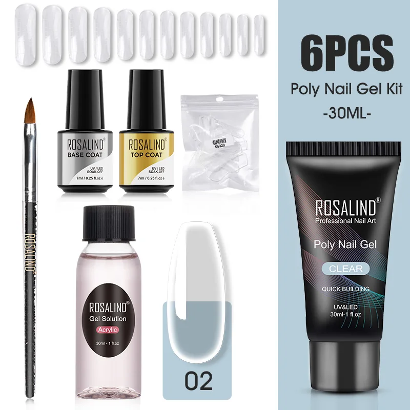 Розалинд поли набор гелей для ногтей маникюрный маникюра с УФ светодиодный
