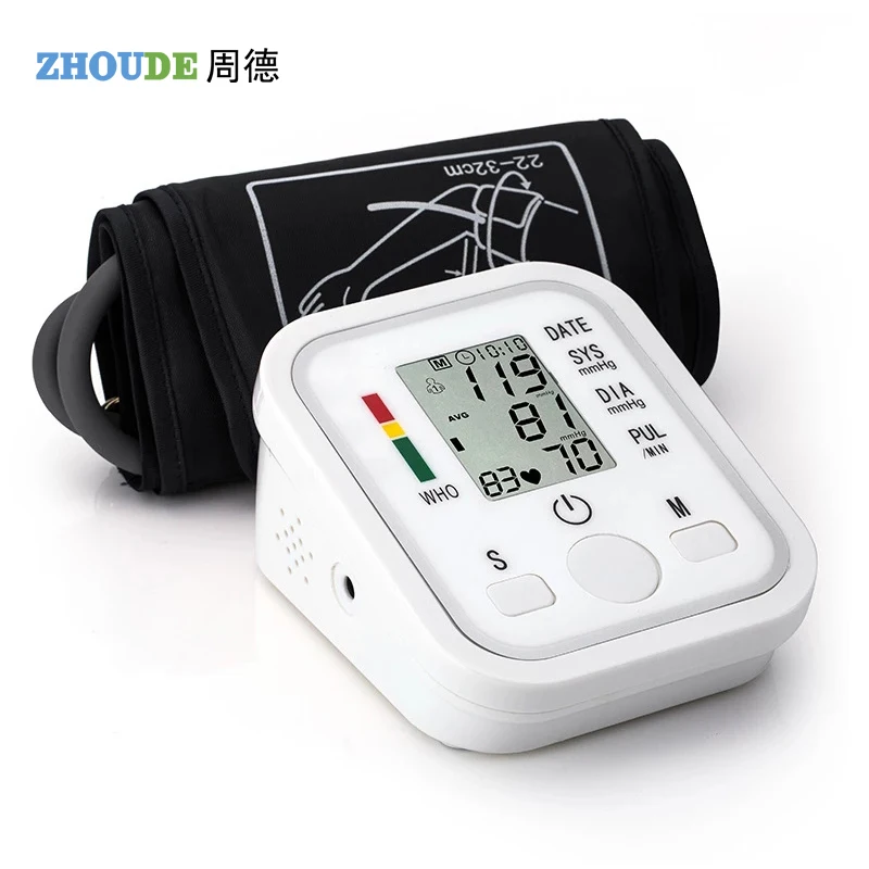 

Arm Automatic Blood Pressure Monitor BP Sphygmomanometer cuff Digital arm tensiometers Pressure measurement heart rate monitor