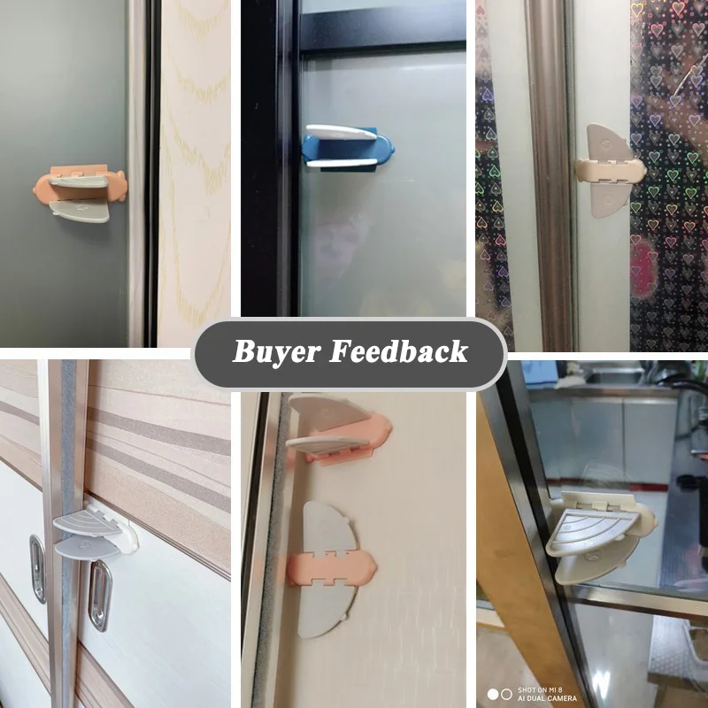 

Babyinner 3PCS Baby Safety Lock Cartoon Airplane Security Protector for Window Wardrobe Refrigerator ABS Material Baby Lock