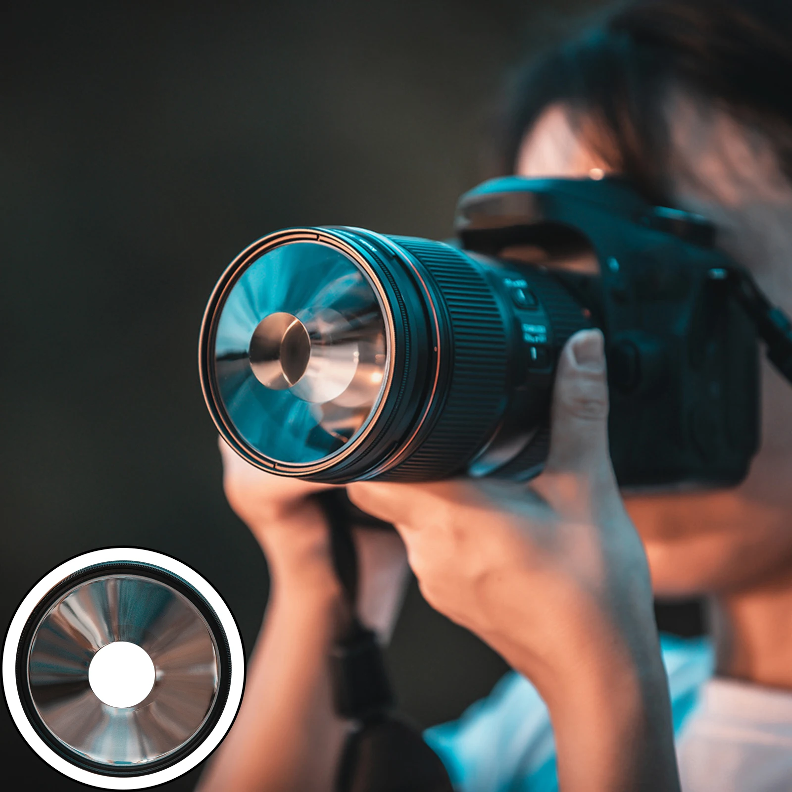 

Camera Filter Special Effects Fx Filter Optical Glass Swirl Black Hole 77mm, Wide Adaptability