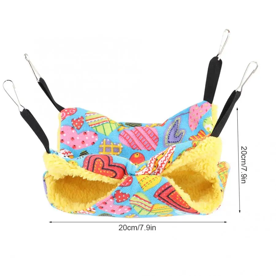 Маленький Домашний хомяк теплый зимний двойной гамак искусственный с крючками