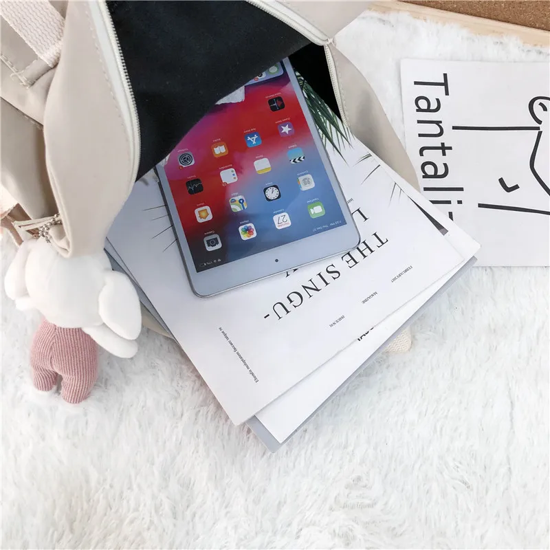 

Fashion Black Backpack for Women Large Capacity School Bag Casual Female Nylon Backpacks Simple Lady Bagpack Women's Stylish Bag