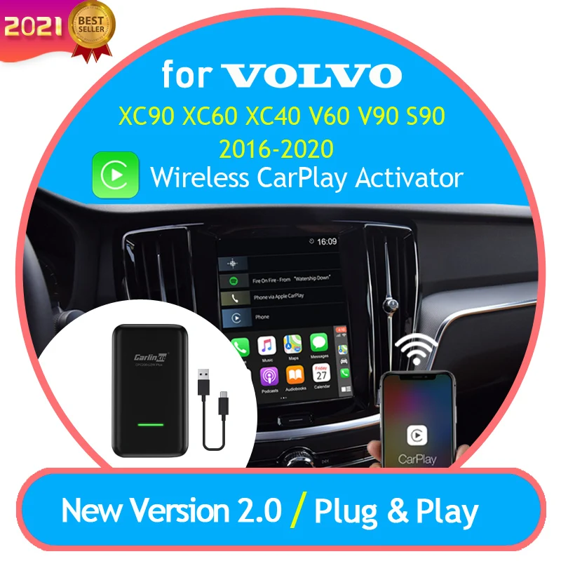 Carlinkit CarPlay2air беспроводной адаптер CarPlay для Volvo XC90 XC60 XC40 V90 OEM проводной (год модели: