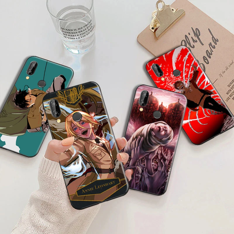 

Popular Attack On Titan Phone Case For Huawei P30 Lite P30 P30 Pro P40 P40 Lite P40 Pro P40 Pro Plus Hard Anime Soft TPU Funda