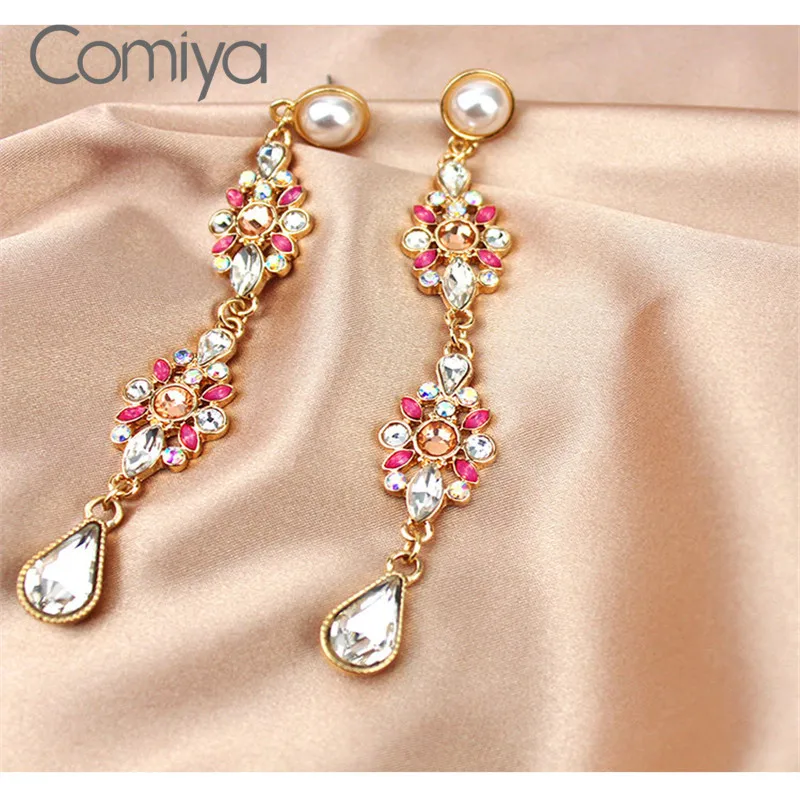 Серьги-капли Comiya винтажные аксессуары из цинкового сплава золотого цвета с