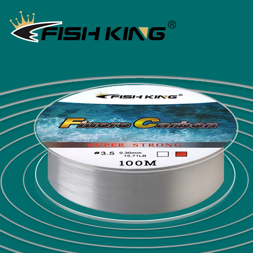 Рыболовная леска FISH KING 100 м с фторуглеродным покрытием 4 136lb 34 32lb из углеродного