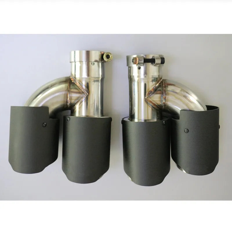 Одна пара автомобильных углеродных труб для стайлинга автомобиля Двойные