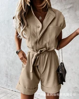 2021 new summer womens solid color jumpsuit