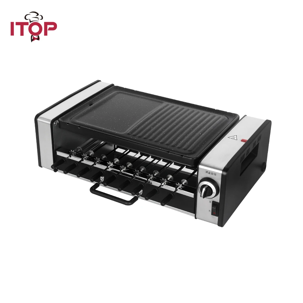 ITOP Электрический гриль для барбекю домашняя Бездымная электрическая машина