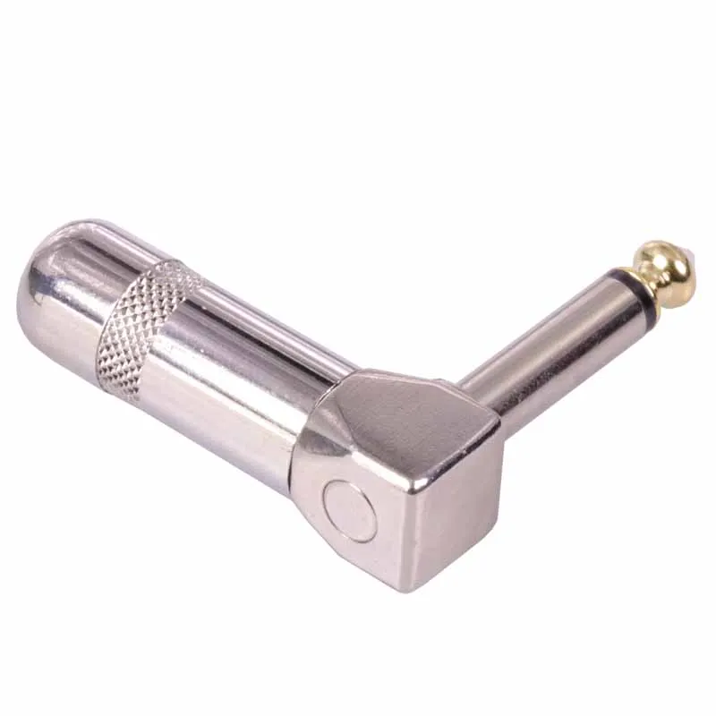 Правый угол 6 35 мм разъем для микрофона Динамик в сборе 3 моно никелированный