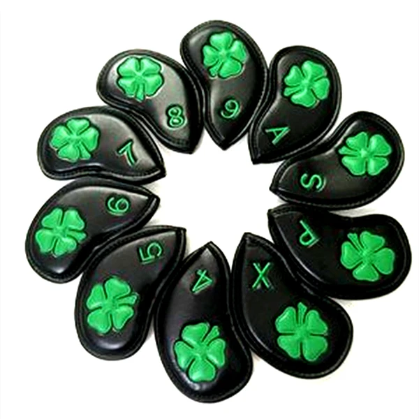 Четырехлистного клевера Гольф клуб железная крышка из искусственной кожи