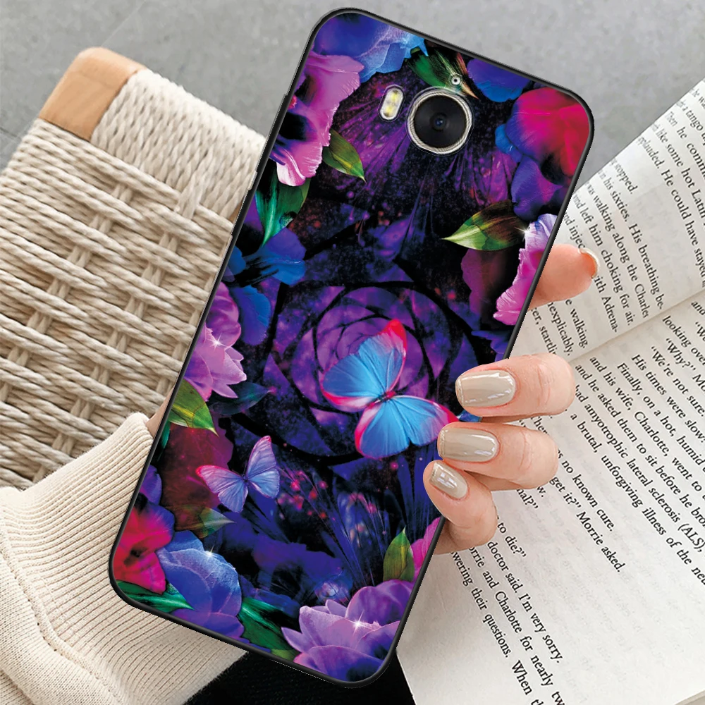 

For Huawei Y6 2019 Case Cover on Huawei Y6 2018 Flower Style Phone Shell For Huawei Y6 2017 Soft TPU Silicone Fashion Case Coque
