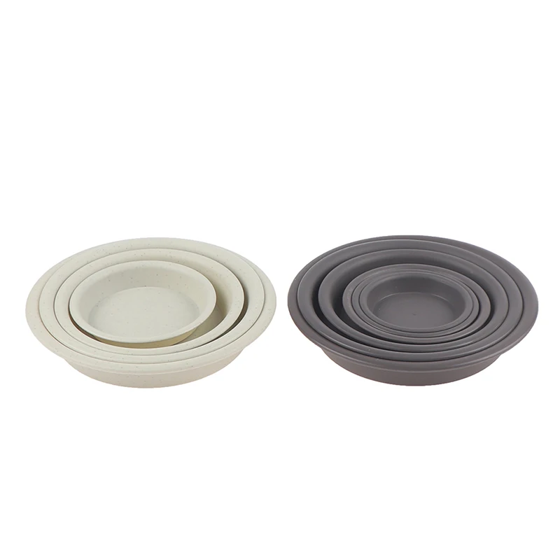 1 шт. Пластик круглый поднос цветочного горшка синий Мерль коричневый горшок