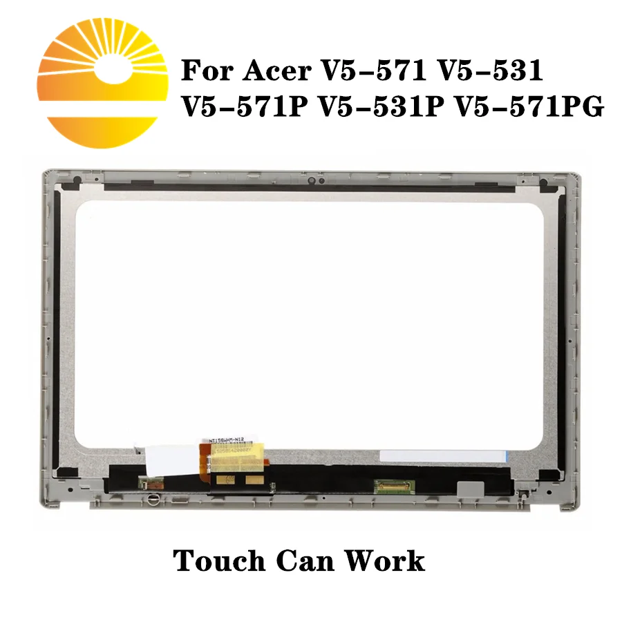 15 6 &quotсенсорный экран стекло с ЖК-дисплей сборка Замена для Acer Aspire V5-531 V5-571 V5-571p