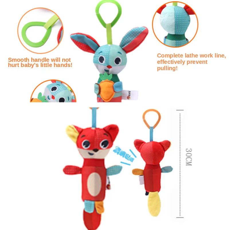 Детская игрушка для новорожденных малышей плюшевый колокольчик