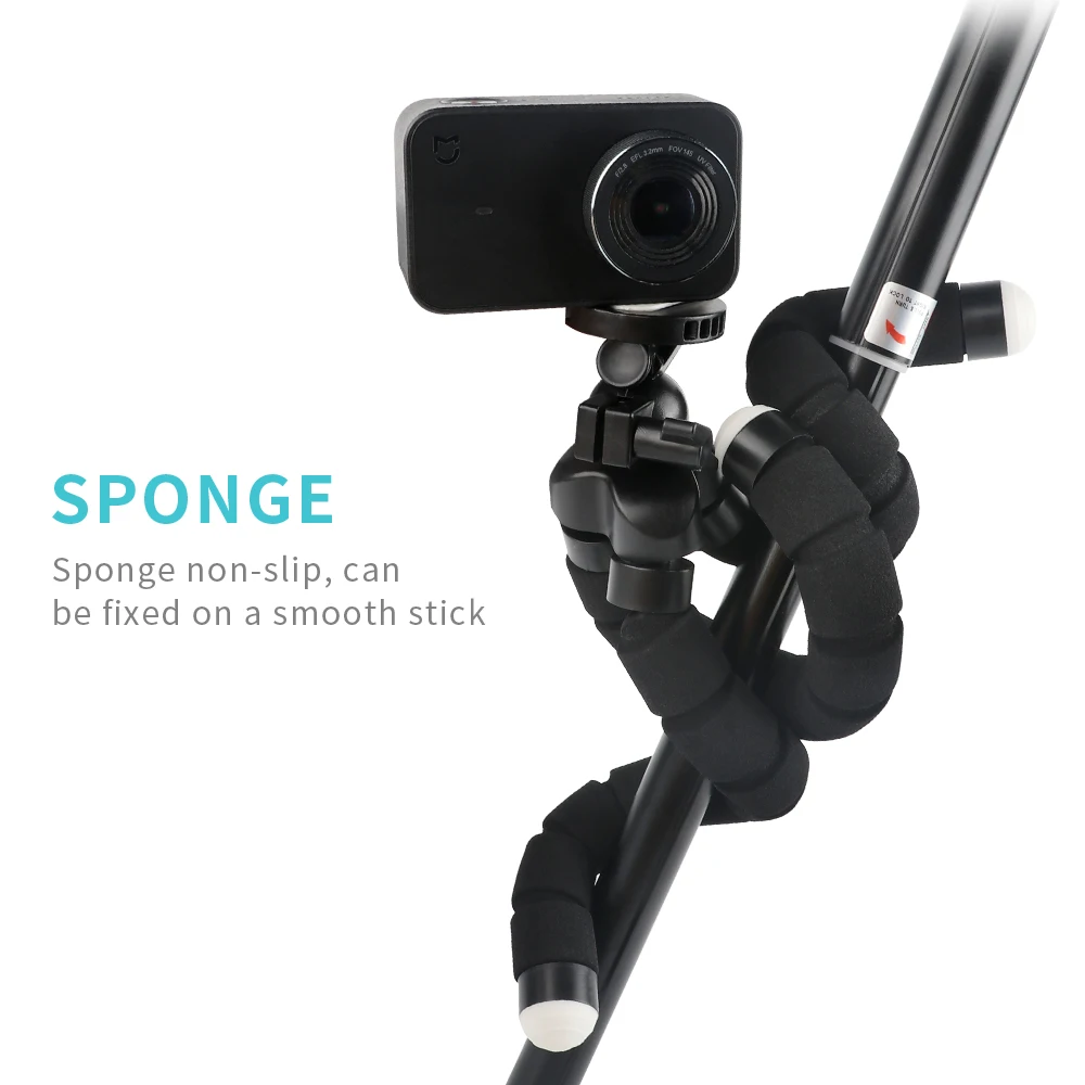 RP Mini Flexible Sponge Octopus Tripod For iPhone Xiaomi Huawei Smartphone for Gopro Camera Accessory With Phone Clip | Электроника