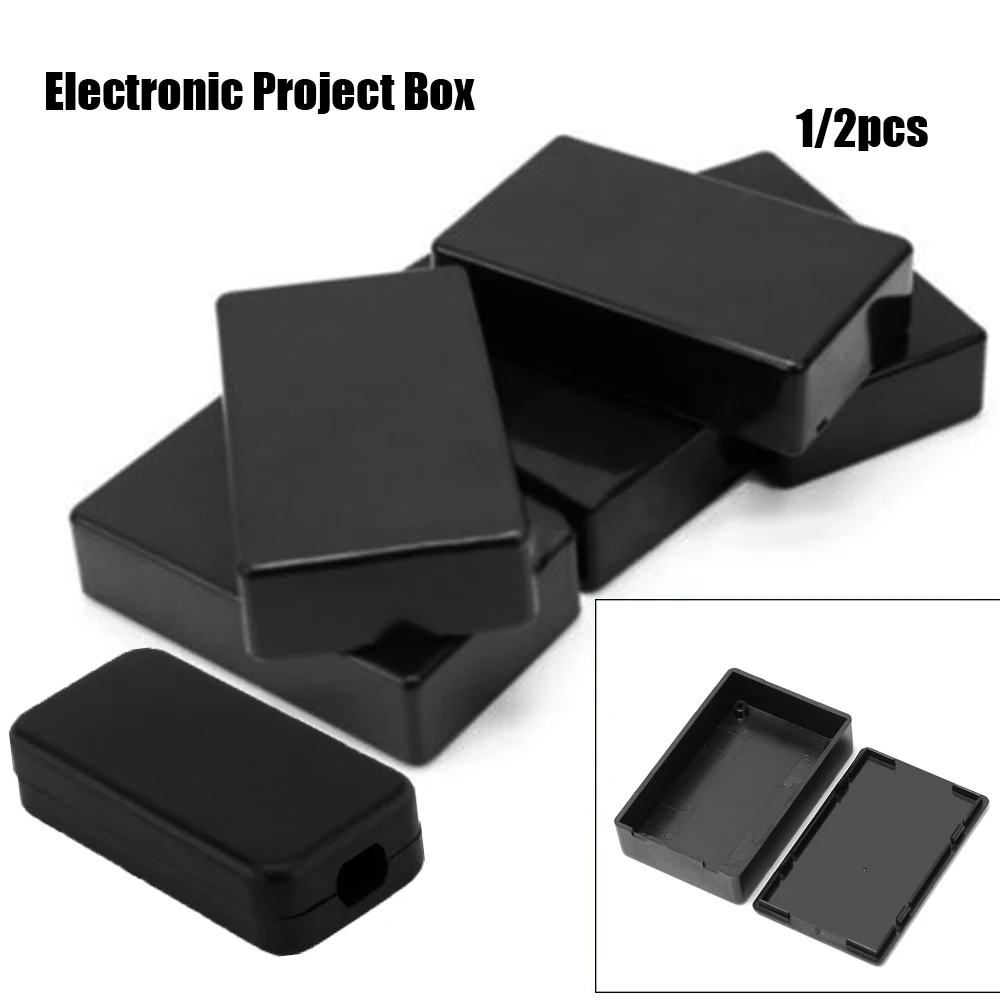 

1Pc Waterproof ABS Plastic Electronic Project Box Black Storage Case Housing Instrument Case Enclosure Boxes