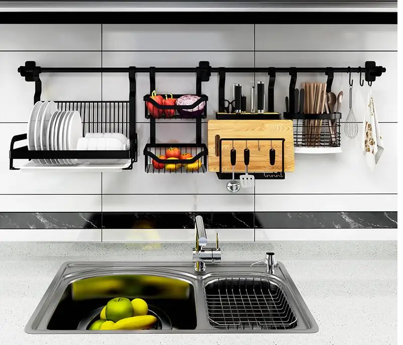 Нержавеющая сталь перфорация-Бесплатная настенная подвесная кухонная полка