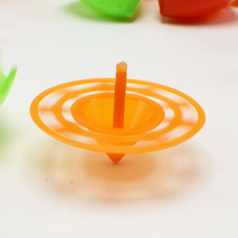 10pcs Kids Plastic Toys Flower Rotate Spinning Top Classic For Children Develop Intelligence Education Montessori Toy | Игрушки и хобби