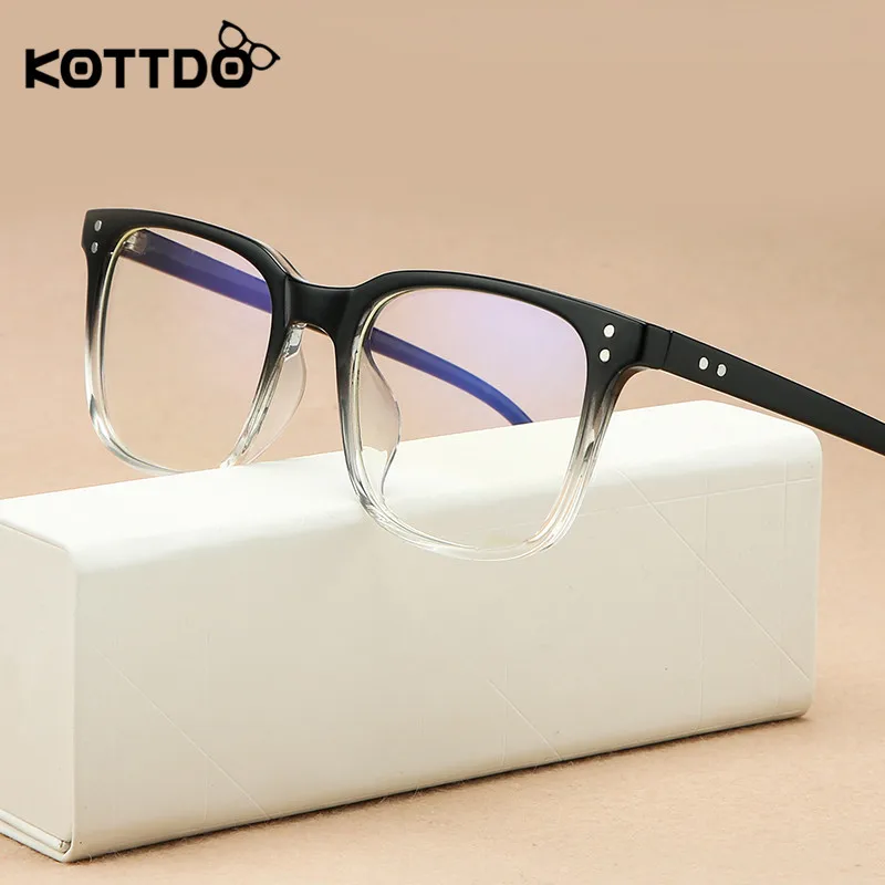 KOTTDO Retro Classic Square Women Glasses Frame Optical Prescription Eyeglasses Frames Men Computer Glasses Frame Gafas Oculos