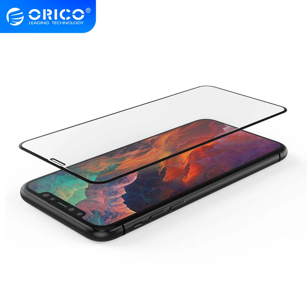 Защитное стекло ORICO черное закаленное 3d 9H с полным покрытием для iphone 6 7 8 изогнутое