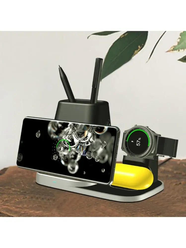 

10 Вт Беспроводное зарядное устройство подставка держатель для samsung Galaxy Watch/Buds мобильных телефонов