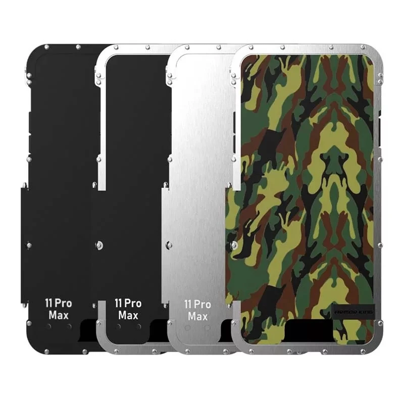 R-JUST противоударный чехол для iPhone 11 Pro Max X XR XS 7 8 флип алюминиевого металла Король