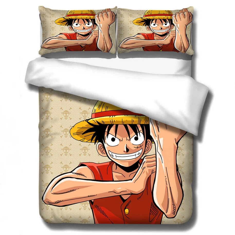 

Anime One Piece Funny 3D Printed Bedding Set Duvet Cover Pillowcases ComforterQueen King Size Bedclothes Bed Linen (NO Sheet)