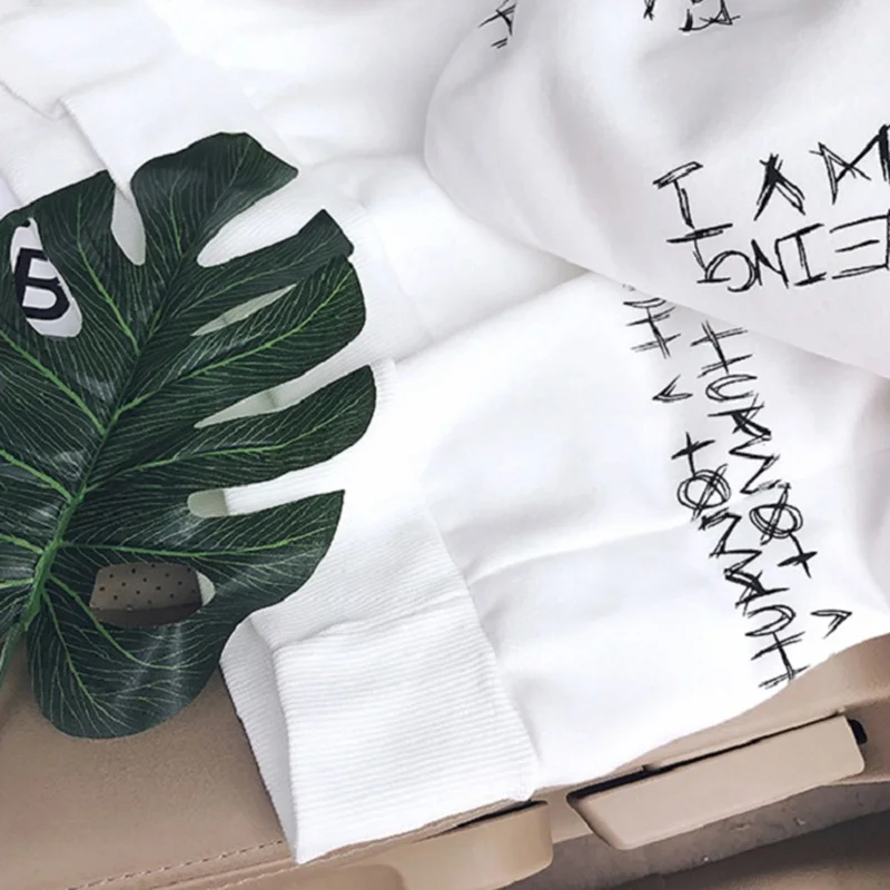 

Hoodies Women Letter Spring Simple Loose Long Style Soft Hooded Pullover Korean Popular Unisex Fashion All-match Female Clothing